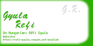 gyula refi business card