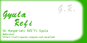 gyula refi business card